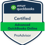 QuickBooks Online ProAdvisor Certification Badge: A prestigious emblem featuring a sleek design and the prominent QuickBooks logo, denoting advanced proficiency. The badge signifies mastery in QuickBooks Online, demonstrating expertise in accounting, financial management, and advanced certification as a ProAdvisor. Ideal for showcasing a high level of skill and reliability in modern online accounting practices.